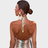 Judita - Vestido de playa bohemio de crochet