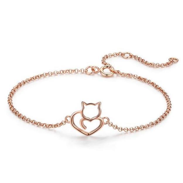 Pulsera 'Gato Lover' - Plata Esterlina