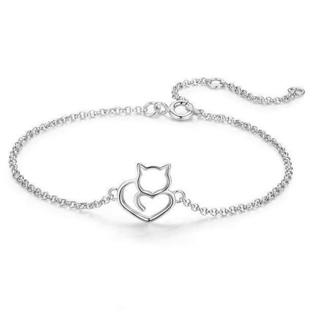 Pulsera 'Gato Lover' - Plata Esterlina
