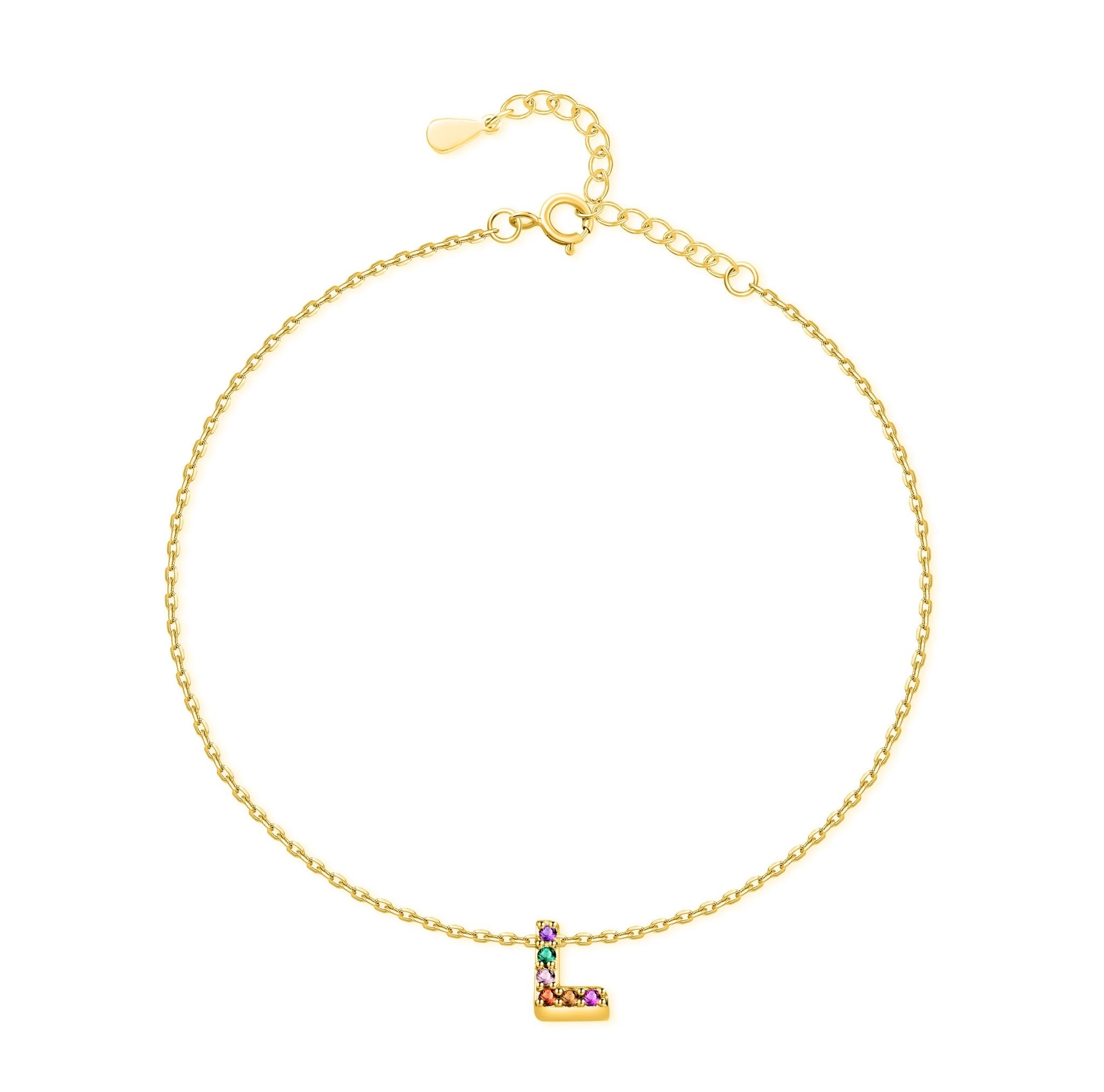 Pulsera de Tobillo 'Inicial' en Oro