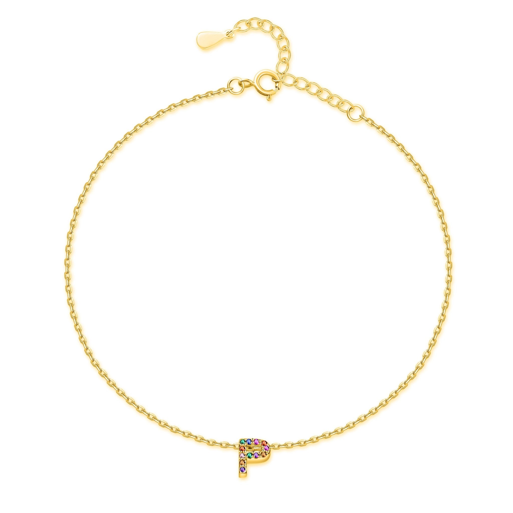 Pulsera de Tobillo 'Inicial' en Oro