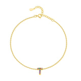 Pulsera de Tobillo 'Inicial' en Oro