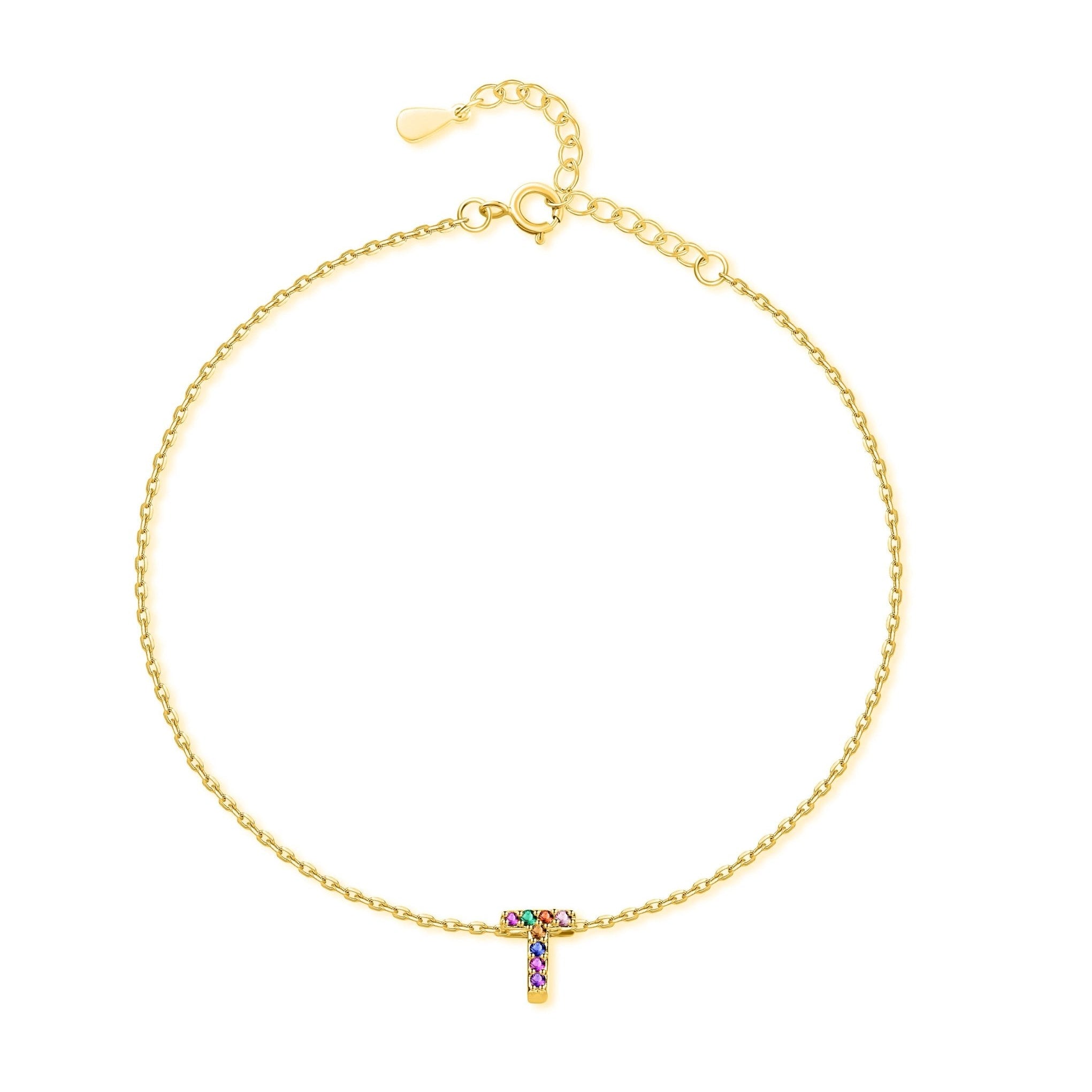 Pulsera de Tobillo 'Inicial' en Oro