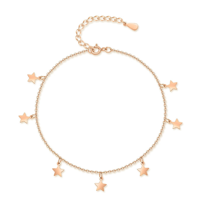 "Cielo" Ankle Bracelet - Rose Gold / Silver