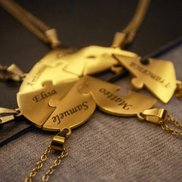 Collar Corazón Puzzle